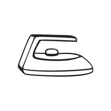 Vector hand drawn icon of iron Stock Illustration