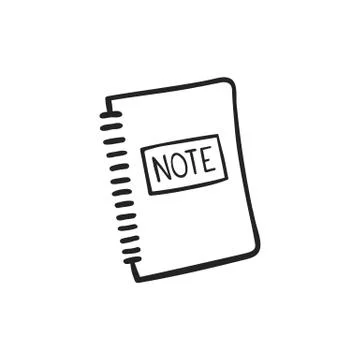 Vector hand drawn icon of note pad Stock Illustration