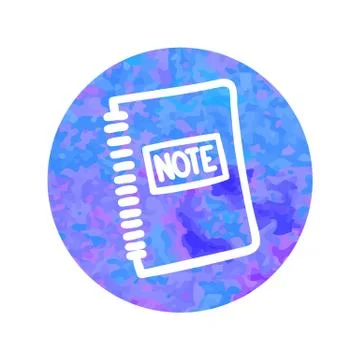 Vector hand drawn icon of note pad Stock Illustration