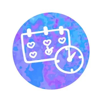 Vector hand drawn icon of schedule Stock Illustration
