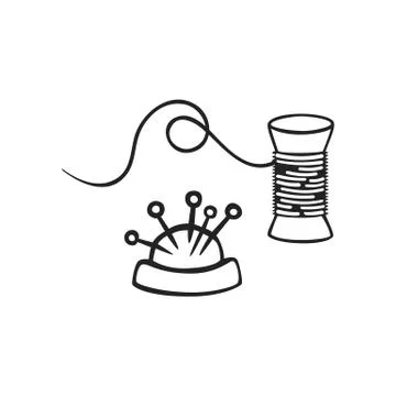 Vector hand drawn icon of thread イラスト素材