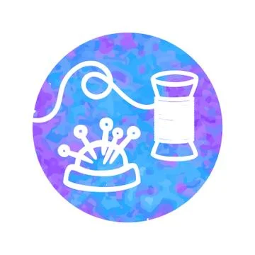 Vector hand drawn icon of thread Illustrazione stock