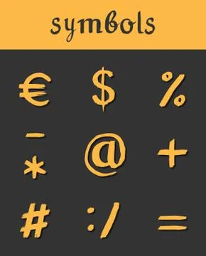 Vector hand drawn Icons. mathematical business symbols Illustrazione stock