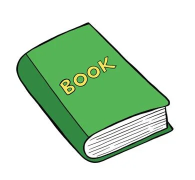 Vector hand drawn illustration of book. Illustrazione stock