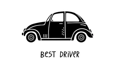Vector hand-drawn illustration of a car. Personal vehicles. Illustrazione stock