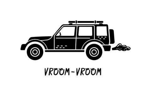 Vector hand-drawn illustration of a car. Personal vehicles. Stock Illustration