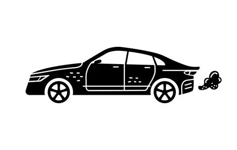 Vector hand-drawn illustration of a car. Personal vehicles. Illustrazione stock