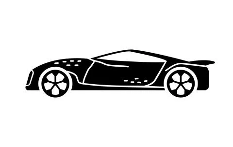 Vector hand-drawn illustration of a car. Personal vehicles. Stock Illustration
