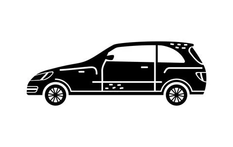 Vector hand-drawn illustration of a car. Personal vehicles. Stock Illustration