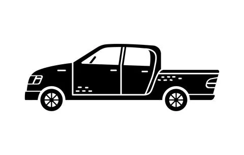 Vector hand-drawn illustration of a car. Personal vehicles. Stock-Illustration