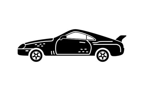Vector hand-drawn illustration of a car. Personal vehicles. Stock Illustration