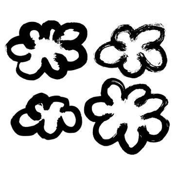 Vector hand drawn illustration with cote colorfull elephants Illustrazione stock