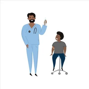 Vector hand drawn illustration of immunication vaccination concept. Indian Stock Illustration