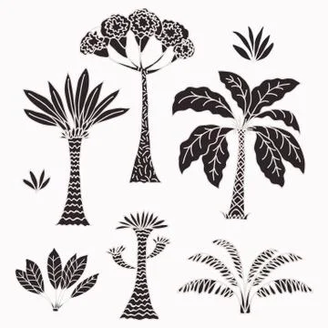 Vector hand drawn illustration jurassic Stock Illustration