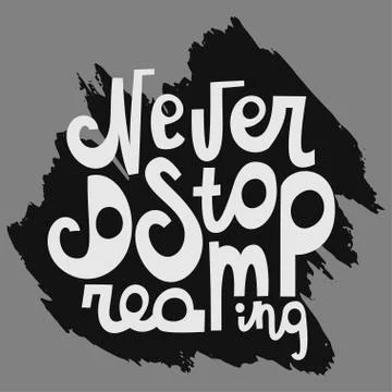 Vector hand drawn illustration with lettering Ilustración de archivo