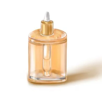 Vector hand drawn illustration of serum jar Illustrazione stock