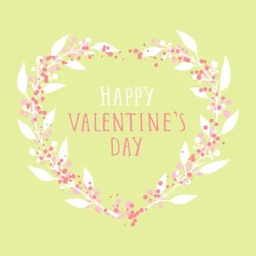 Vector hand drawn illustration of text HAPPY VALENTINE'S DAY Stock Illustration