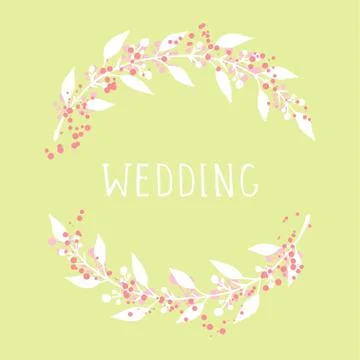 Vector hand drawn illustration of text WEDDING Stock Illustration