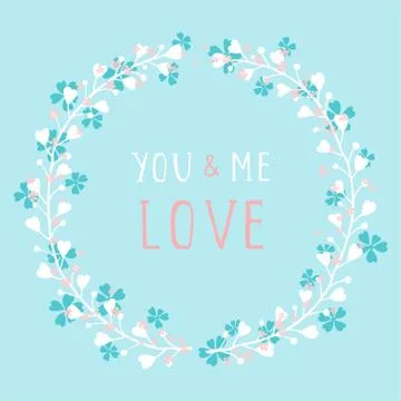 Vector hand drawn illustration of text IN LOVE Stock Illustration