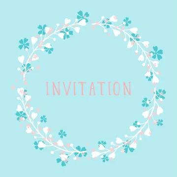 Vector hand drawn illustration of text INVITATION  Illustrazione stock
