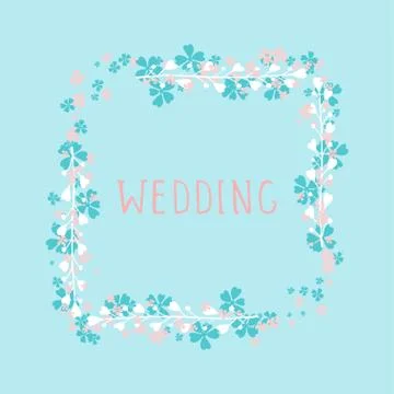 Vector hand drawn illustration of text WEDDING Stock Illustration