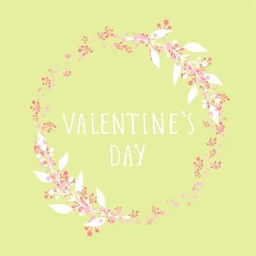 Vector hand drawn illustration of text VALENTINE'S DAY Stock Illustration