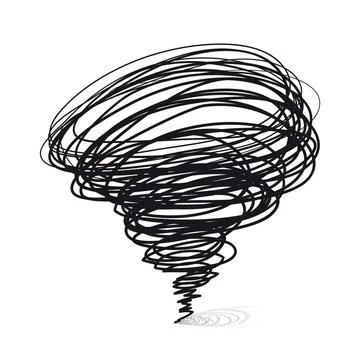 Vector hand-drawn illustrations. Cyclone tornado Vector hand-drawn illustr... Stock Photos