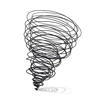 Vector hand-drawn illustrations. Cyclone tornado Vector hand-drawn illustr... Stock Photos