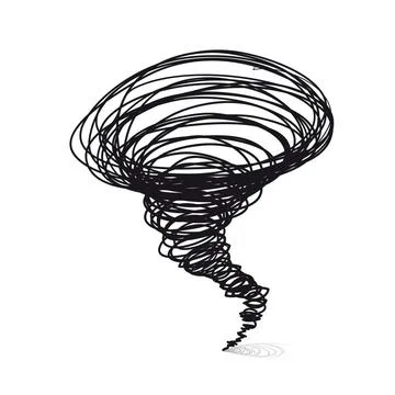 Vector hand-drawn illustrations. Cyclone tornado Vector hand-drawn illustr... Stock Photos