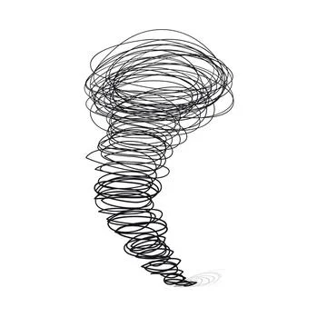 Vector hand-drawn illustrations. Cyclone tornado Vector hand-drawn illustr... Stock Photos