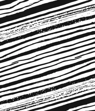 Vector hand drawn ink pattern of grunge brush strokes isolated on white Illustrazione stock