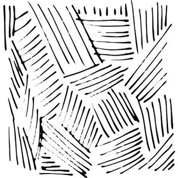 Vector hand drawn ink texture with stripe and lines. Stock-Illustration