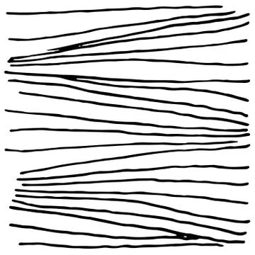 Vector hand drawn ink texture with stripe and lines. Stock Illustration