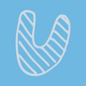 Vector hand drawn letter U Stock Illustration
