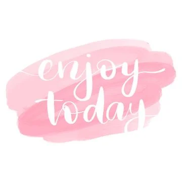 Vector hand drawn lettering phrase. Modern brush calligraphy. Motivation and Illustrazione stock