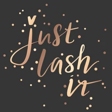 Vector hand drawn lettering phrase. Modern golden brush calligraphy Stock Illustration