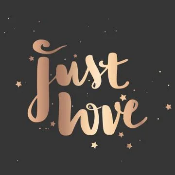 Vector hand drawn lettering phrase. Modern golden brush calligraphy Stock Illustration