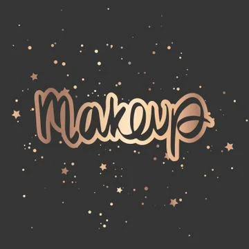 Vector hand drawn lettering phrase. Modern golden brush calligraphy Stock Illustration