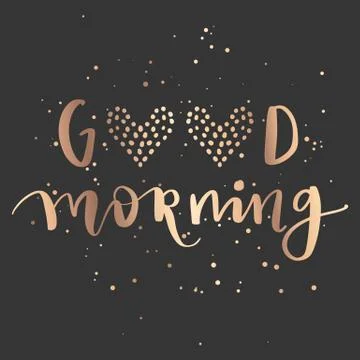 Vector hand drawn lettering phrase. Modern golden brush calligraphy Stock Illustration