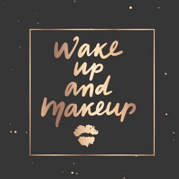Vector hand drawn lettering phrase. Modern golden brush calligraphy Stock Illustration
