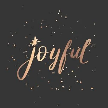 Vector hand drawn lettering phrase. Modern golden brush calligraphy Stock Illustration