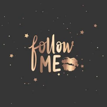 Vector hand drawn lettering phrase. Modern golden brush calligraphy Stock Illustration