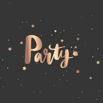 Vector hand drawn lettering phrase. Modern golden brush calligraphy Stock Illustration