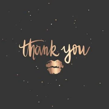 Vector hand drawn lettering phrase. Modern golden brush calligraphy Stock Illustration