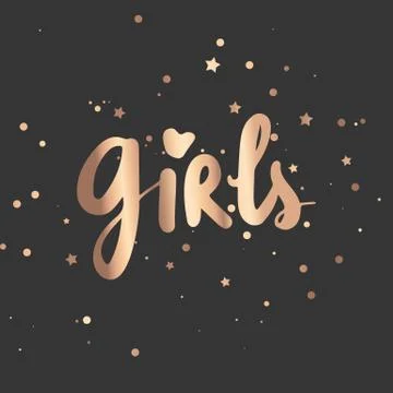 Vector hand drawn lettering phrase. Modern golden brush calligraphy Stock Illustration