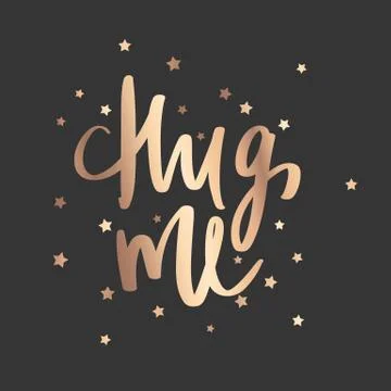 Vector hand drawn lettering phrase. Modern golden brush calligraphy Stock Illustration