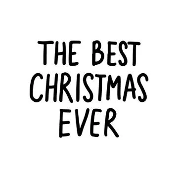 Vector hand drawn lettering phrases. Merry Christmas and Happy New Year Stock Illustration