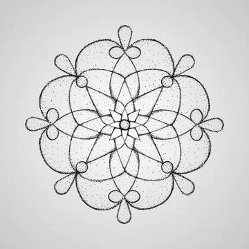 Vector hand-drawn mandala Stock Illustration