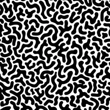 Vector hand drawn monochrome purifier fish skin seamless pattern イラスト素材