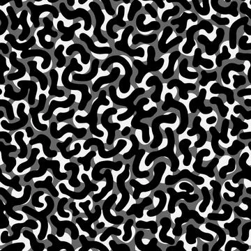 Vector hand drawn monochrome purifier fish skin seamless pattern イラスト素材
